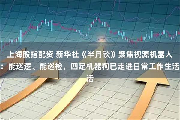 上海股指配资 新华社《半月谈》聚焦视源机器人：能巡逻、能巡检，四足机器狗已走进日常工作生活